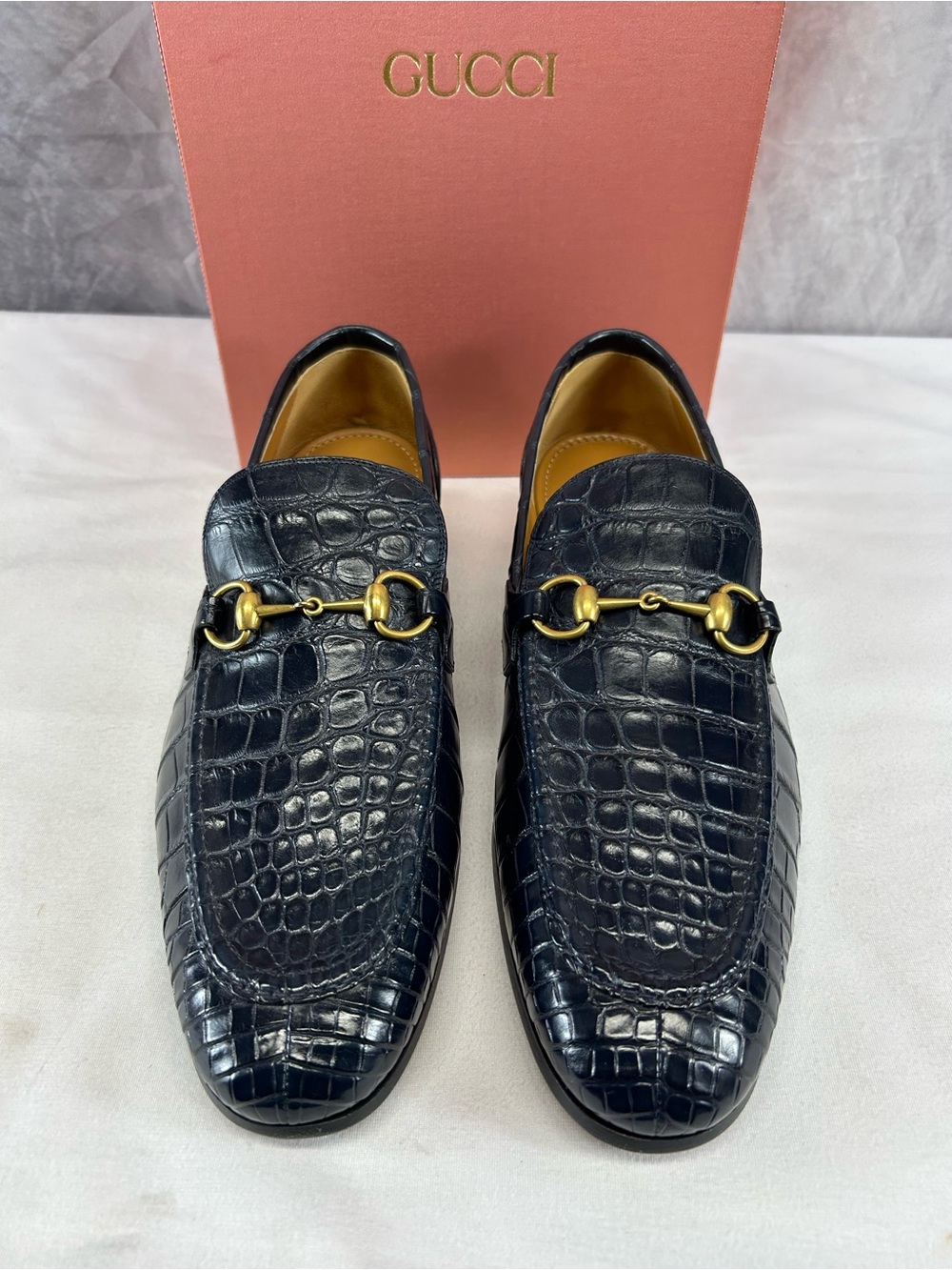 Gucci Men's Gucci Jordaan crocodile loafer